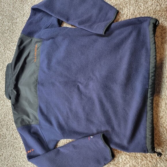 University Of Illinois Jacket Mens Medium Blue Fleece Fighting Illini Pro Player - Picture 5 of 6